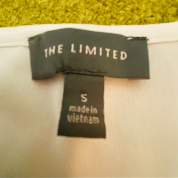 THE LIMITED Button Placket White Top Black Fringe - Picture 6 of 8